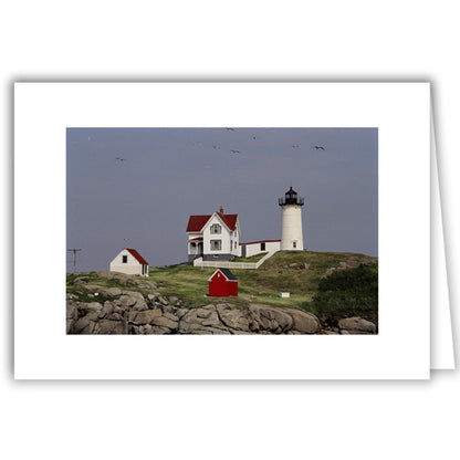 Helen Eddy photo card - Nubble Light, York, Maine - Item 50D-621-14