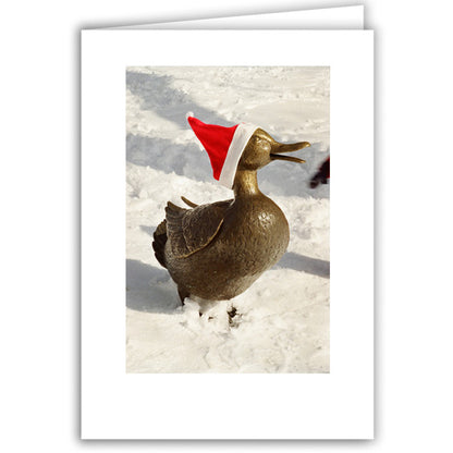Helen Eddy photo card - Mother Duck with Hat - Winter - Item 50D-788-0