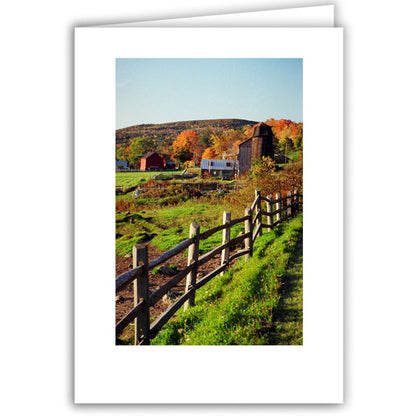 Helen Eddy photo card - New England Farm in Autumn - Item 50D-849-6