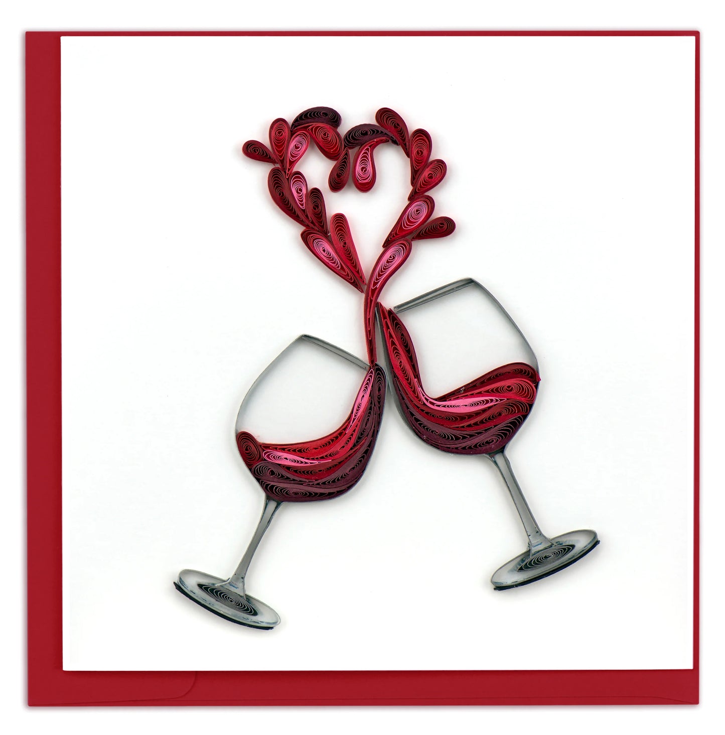 Quilling Card  "A Toast To Love"  style LV229