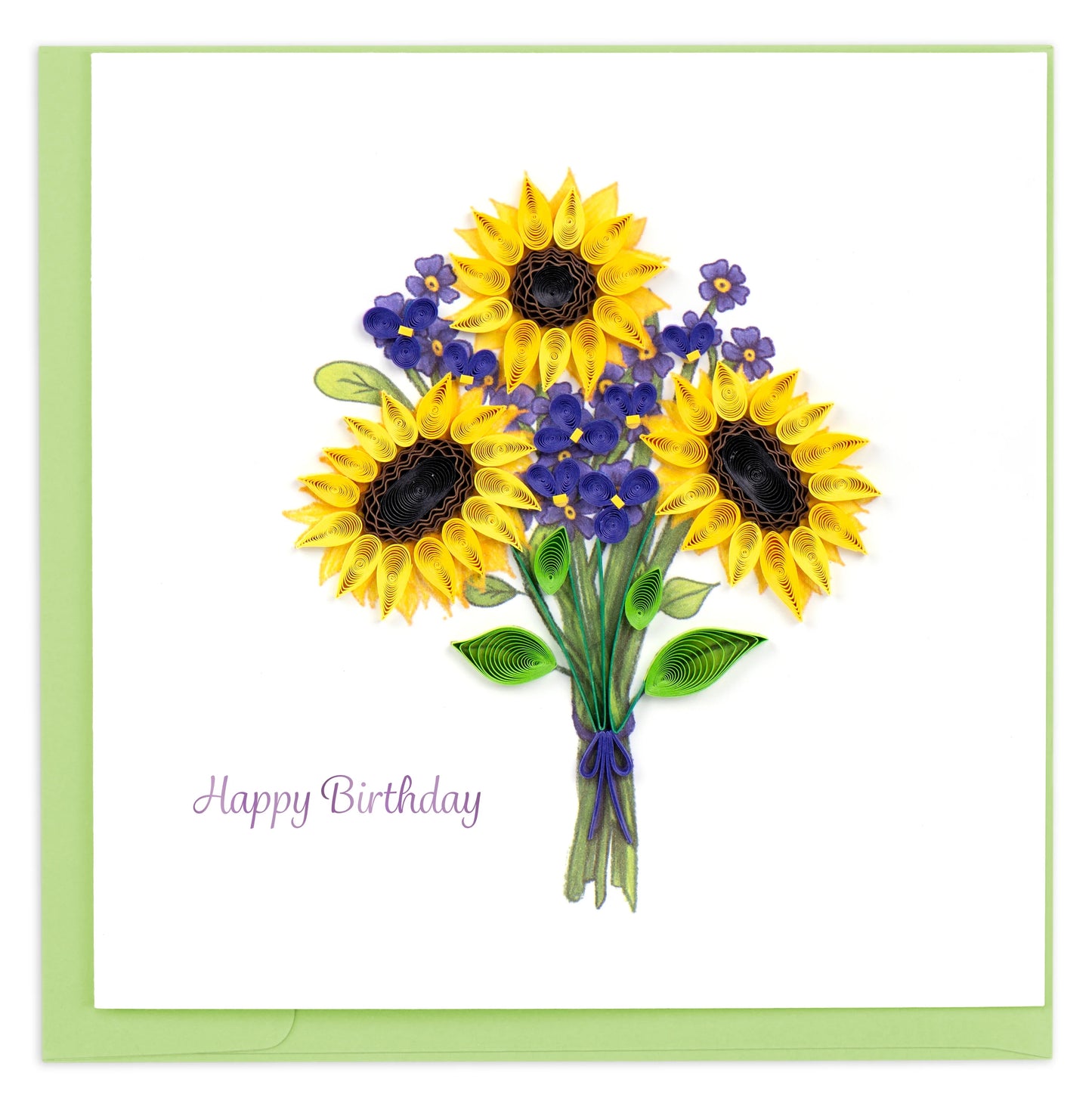 Quilling Card  "Birthday Sunflower Bouquet" style  BD183