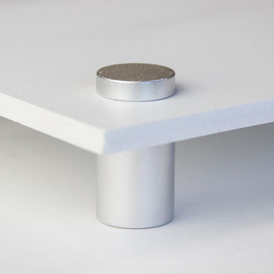 Standoff post - 3/4" x 1" Frosted Silver aluminum