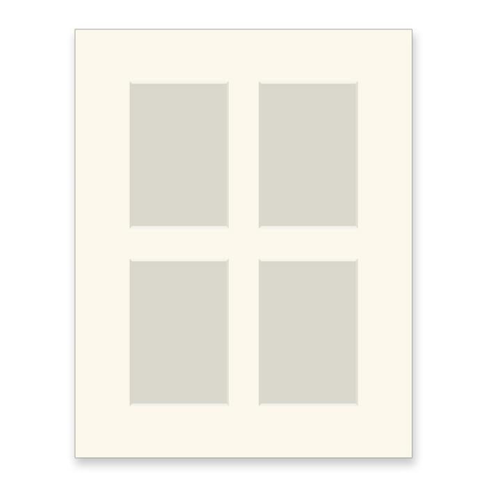Archival Matting 8x10 with Four Openings - in colors