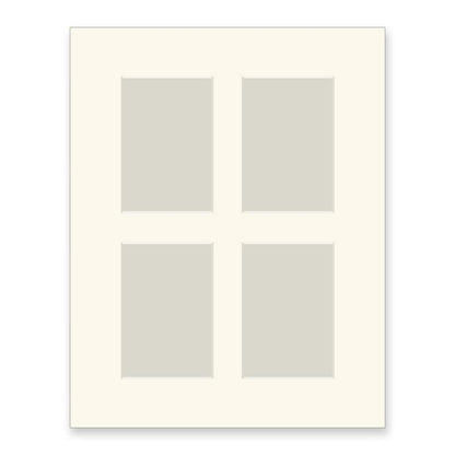 Archival Matting 8x10 with Four Openings - in colors