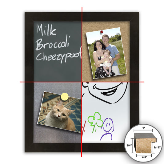 Frame It black 24x30 Framed Memo Board - style 194B