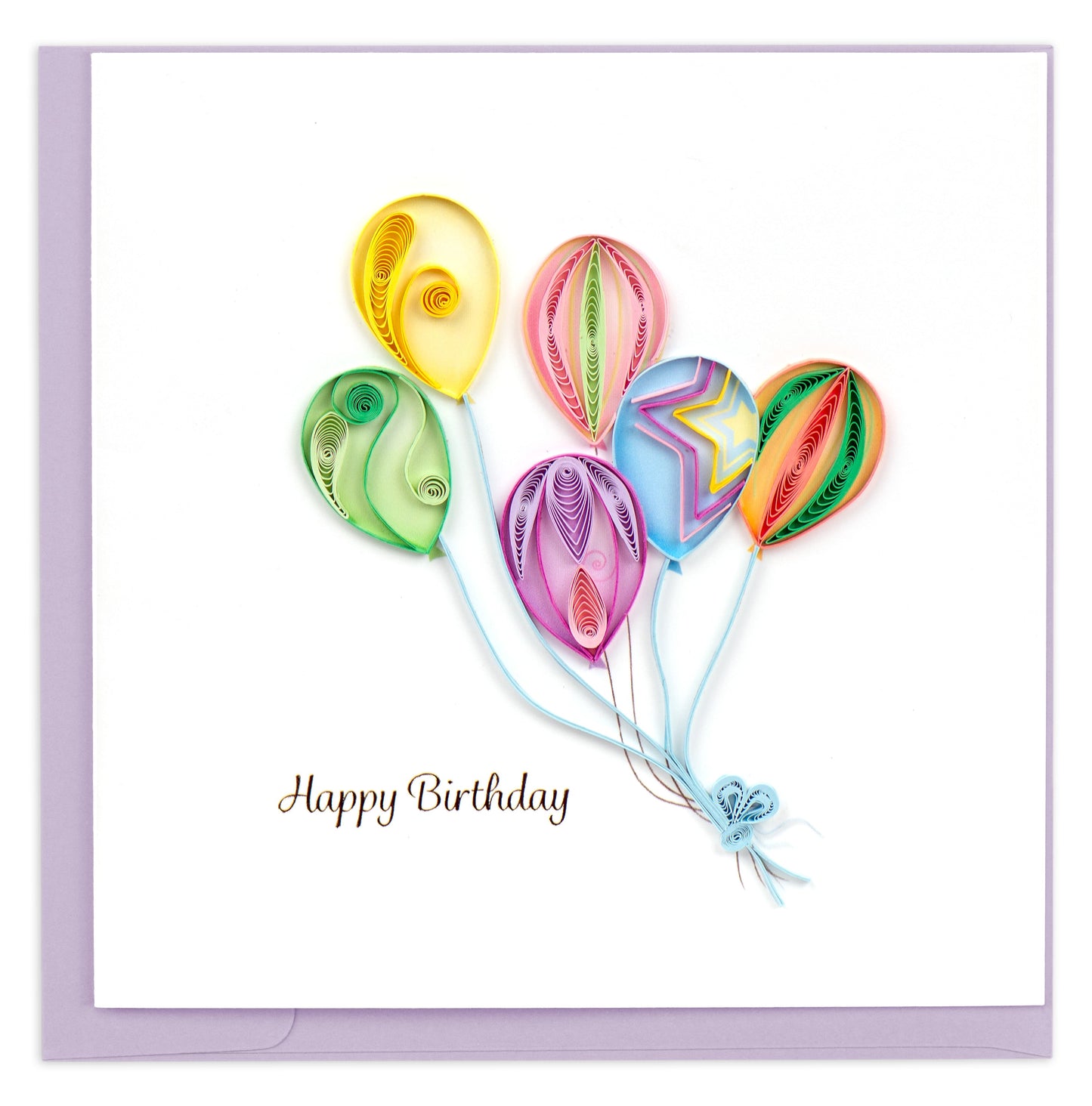 Quilling Card  "Colorful Balloon Bunch" style  BD169