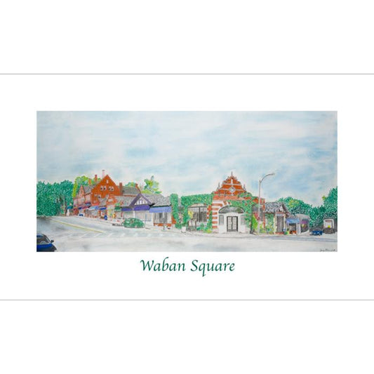 Waban Square print by Jerry Cohen