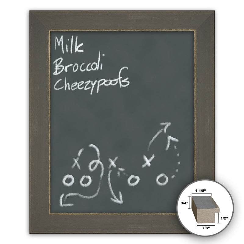 Frame It gray and gold 24x24 Framed Memo Board - style 42B