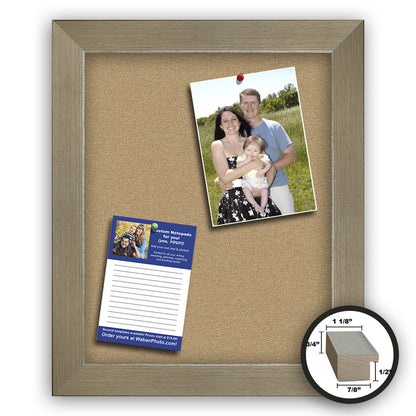 Frame It champagne silver 24x30 Framed Memo Board - style 43B