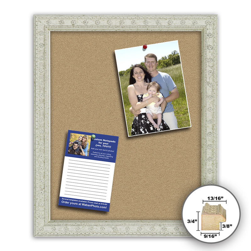 Frame It deco silver 12x36 Framed Memo Board - style 92B