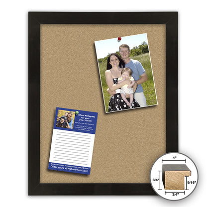 Frame It black 24x24 Framed Memo Board - style 194B