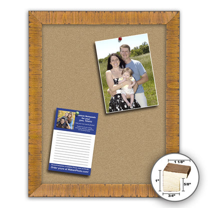 Frame It rustic chestnut 12x36 Framed Memo Board - style 369B