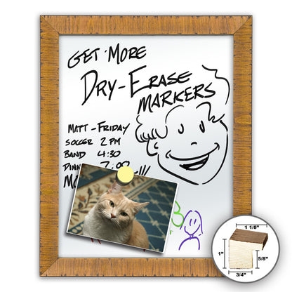 Frame It rustic chestnut 12x36 Framed Memo Board - style 369B