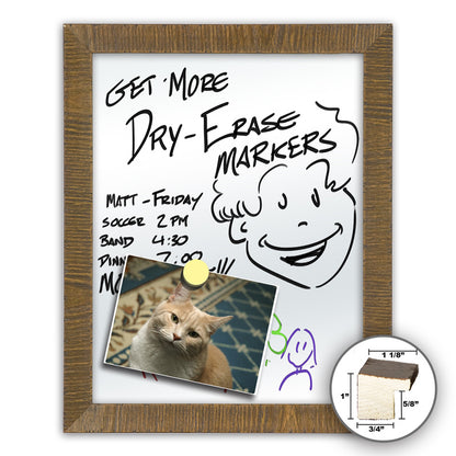 Frame It rustic walnut 24x36 Framed Memo Board - style 371B