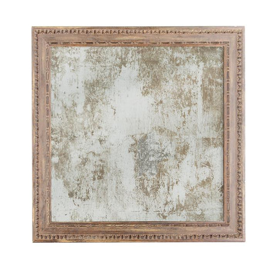 Distressed Gray framed mirror 21 3/8" x 21 3/8"