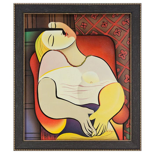 "Cubist Portrait of a Woman" by C. Ryan