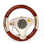 Sanis Luxury Steering Wheel Silver Desk Clock 1101-70