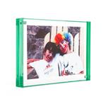 Canetti 3.5 x 5 acrylic photo frame with green edge - LC303G