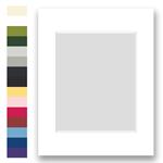 Custom cut acid free window matting in colors for 11x14 frames designed to hold one picture at Frame It / Waban Gallery
