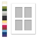 Window Matting for 11x14 picture frames designed to hold 4 pictures at Frame It / Waban Gallery