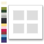 Matting for 12x12 picture frames with 4 windows to fit 3x4 and 4x4 pictures| Frame It / Waban Gallery