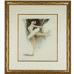 Framed artwork "Ballerina" by C.J. Bauer