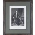 Framed Etching of James Monroe by Alonzo Chappel
