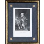 Framed etching of John Adams  by Alonzo Chappel
