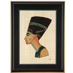 framed papyrus artwork Egyptian Queen Head