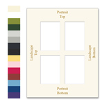 8x10 Foil-Printed Archival Matting - Four Openings