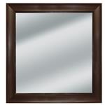 Contemporary Cove Walnut Wood Mirror - 28¾x28¾" | Frame It Waban Gallery