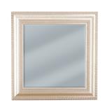 Distressed silver framed mirror with checkered detailing 15 3/4 x 15 3/4 | Frame It Waban Gallery