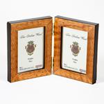 F.G. Galassi Cognac Double 2.5x3.5 Burl wood Ready Made Frame - style 23623V2 | Frame It Waban Gallery