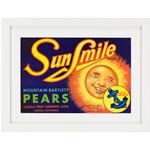 framed sun smile pears advertising poster framed