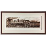 Framed artwork "#68 of the Southern Pacific Railway of Arizona"  by Kathleen Cantin