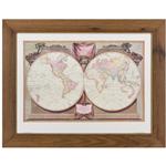 framed Reproduction Map of the World