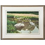 framed artwork "Morning on the Salt Pond" by Helen Rundell