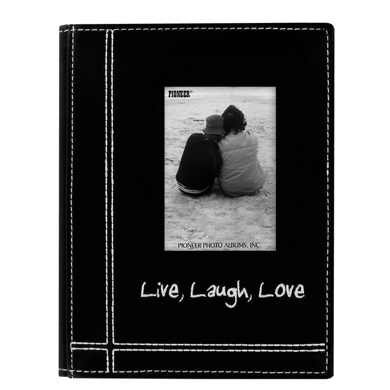 Pioneer  - Live, Laugh, Love -  Embroidered Leatherette 36-page 4x6 Photo Album - LLL-46 at Frame It Waban