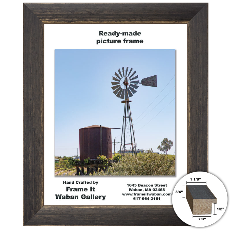 Waban Collection black & gold 11x14 picture frame - style wc40B