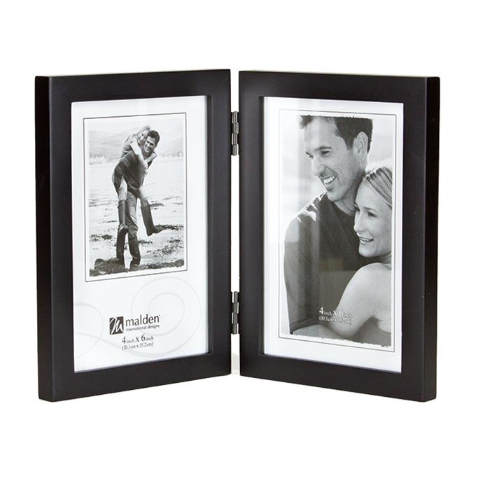 Malden international 4x6 double vertical hinged black ready made frame - style 6416-46DV | Frame It/ Waban Gallery