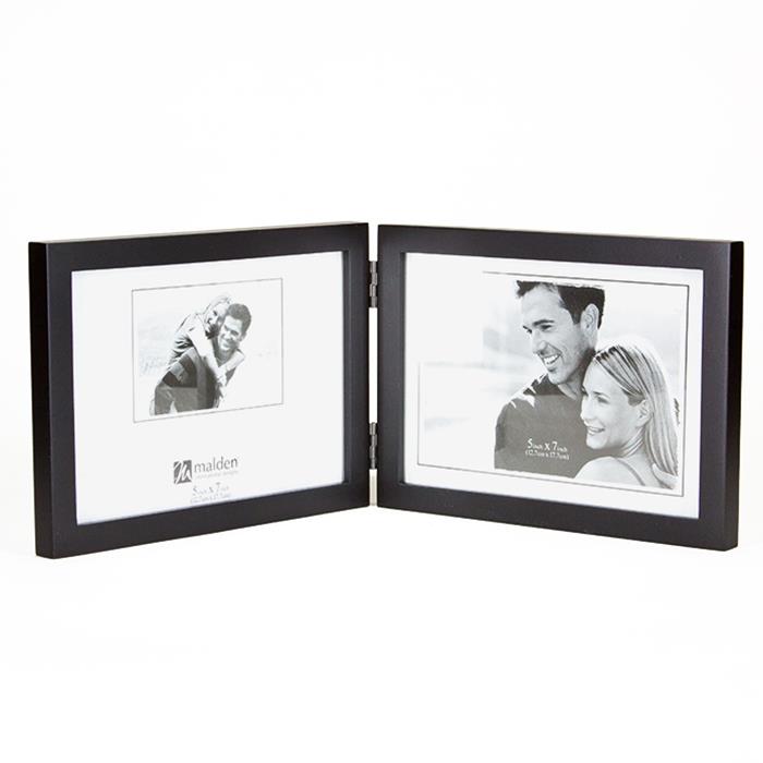 Malden international 4x6 double horizontal hinged black ready made frame - style 6416-57DH | Frame It/ Waban Gallery