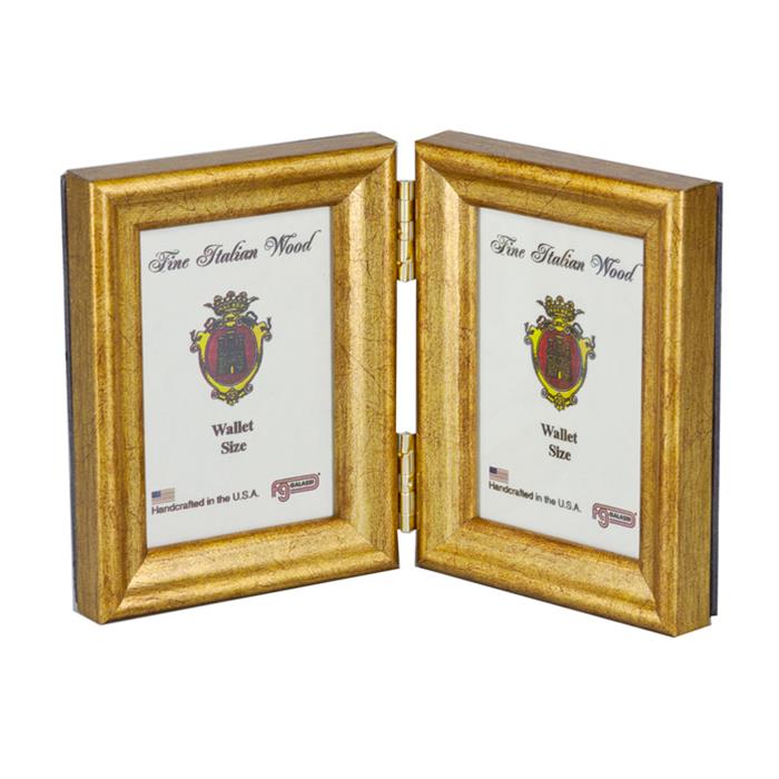 F.G. Galassi Gold 2.5x3.5 Hinged Double woodready made Frame style 13723V2 | Frame It Waban Gallery