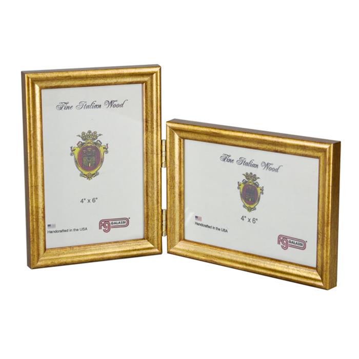 F.G. Galassi Gold 4x6 double hinged ready made frame - style 13746VH2 | Frame It Waban Gallery