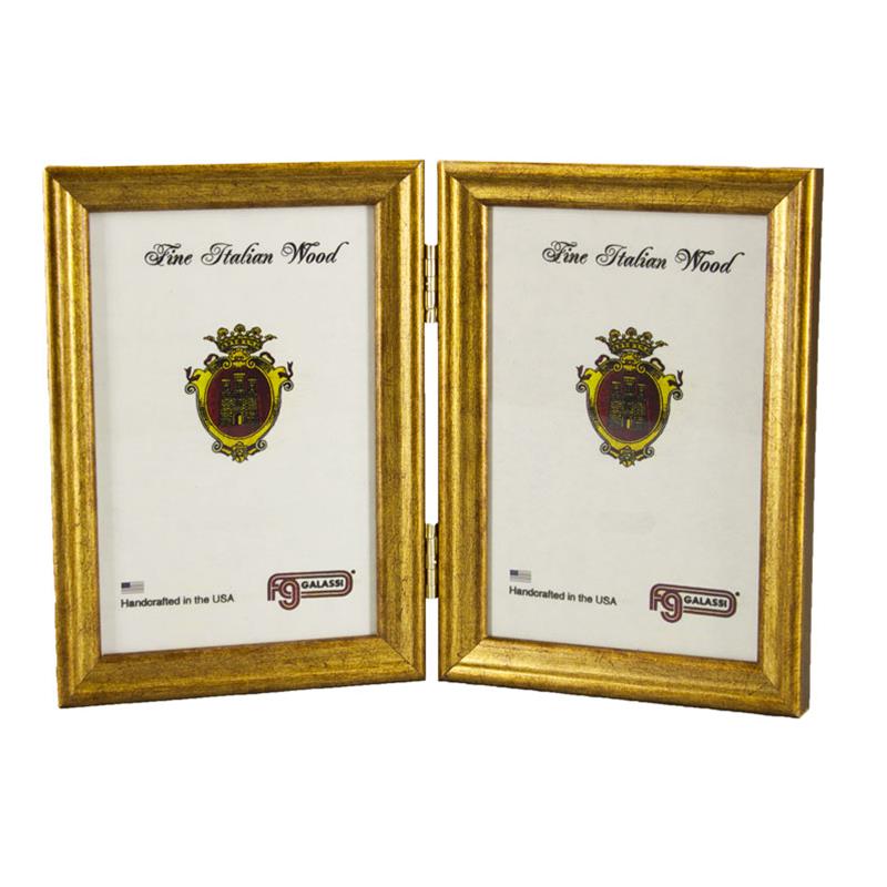 F.G. Galassi Gold wood 5x7 Double Ready Made Frame - style 13757V2 | Frame It Waban Gallery