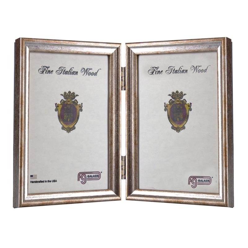 F.G. Galassi Silver wood 5x7 Double Ready Made Frame - style 13857V2 | Frame It Waban Gallery