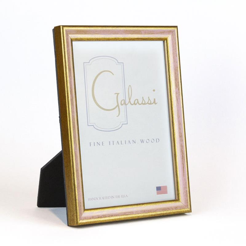 F.G. Galassi gold and pink ready made 4x6 picture frame - style 14946 at Frame It Waban Gallery