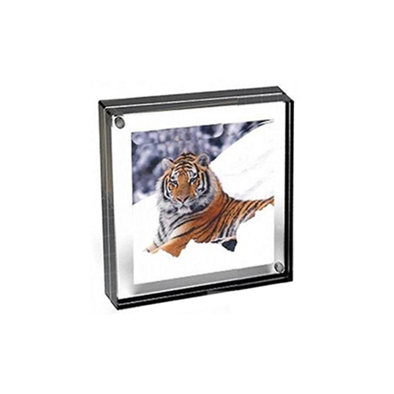 Canetti 4 x 4 acrylic photo frame with graphite edge - LC444K
