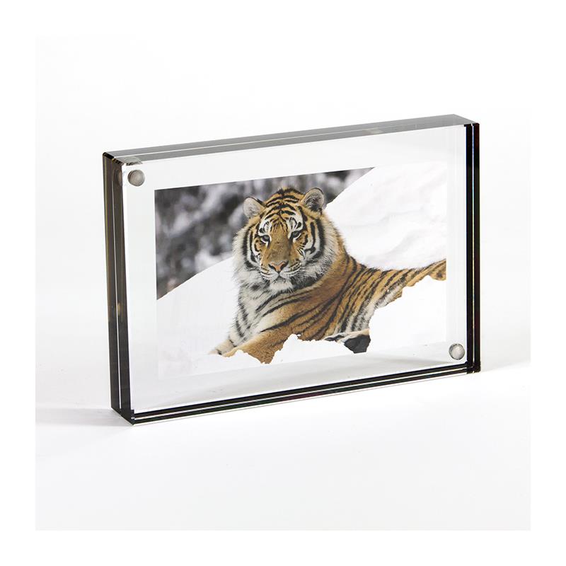 Canetti 2.5 x 3.5 acrylic photo frame with graphite edge - LC302K