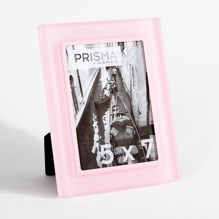 Prisma 5x7 pink color solid acrylic ready made frame - style FBC00PI5 | Frame It/ Waban Gallery