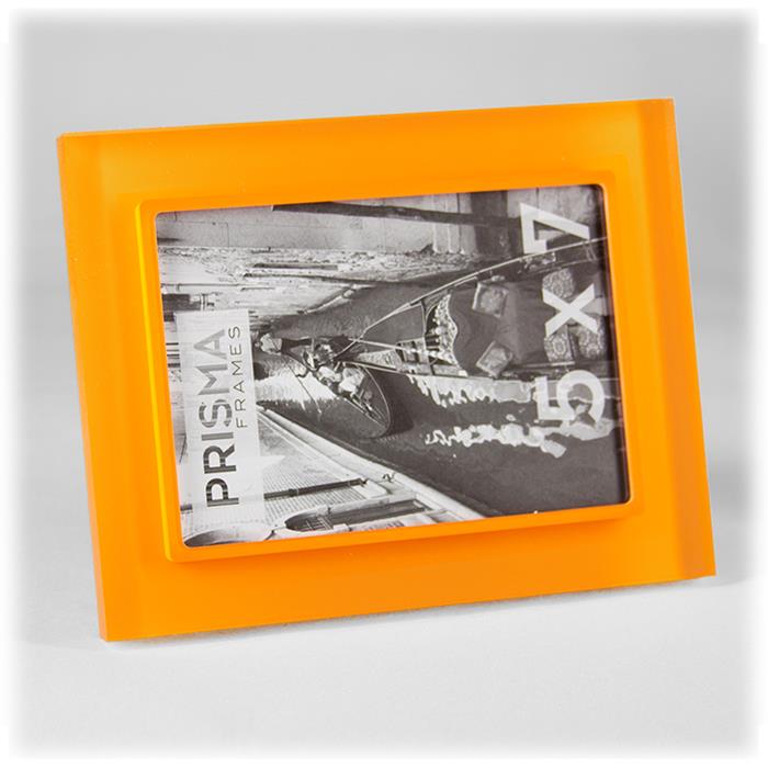 Prisma 5x7 tangerine color acrylic ready made frame - style FBC00TA5 | Frame It/ Waban Gallery